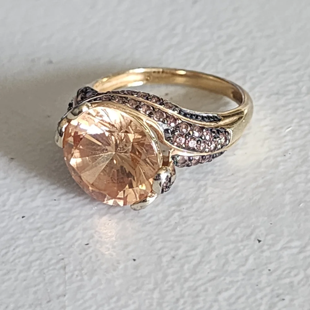 Bella Luce Simulate Champagne And Mocha Diamonds 18k Gold Over Sterling Silver
